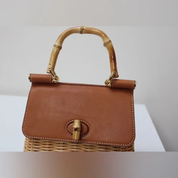 Beautiful J. Mclaughlin Irene wicker bag - Picture 11 of 15